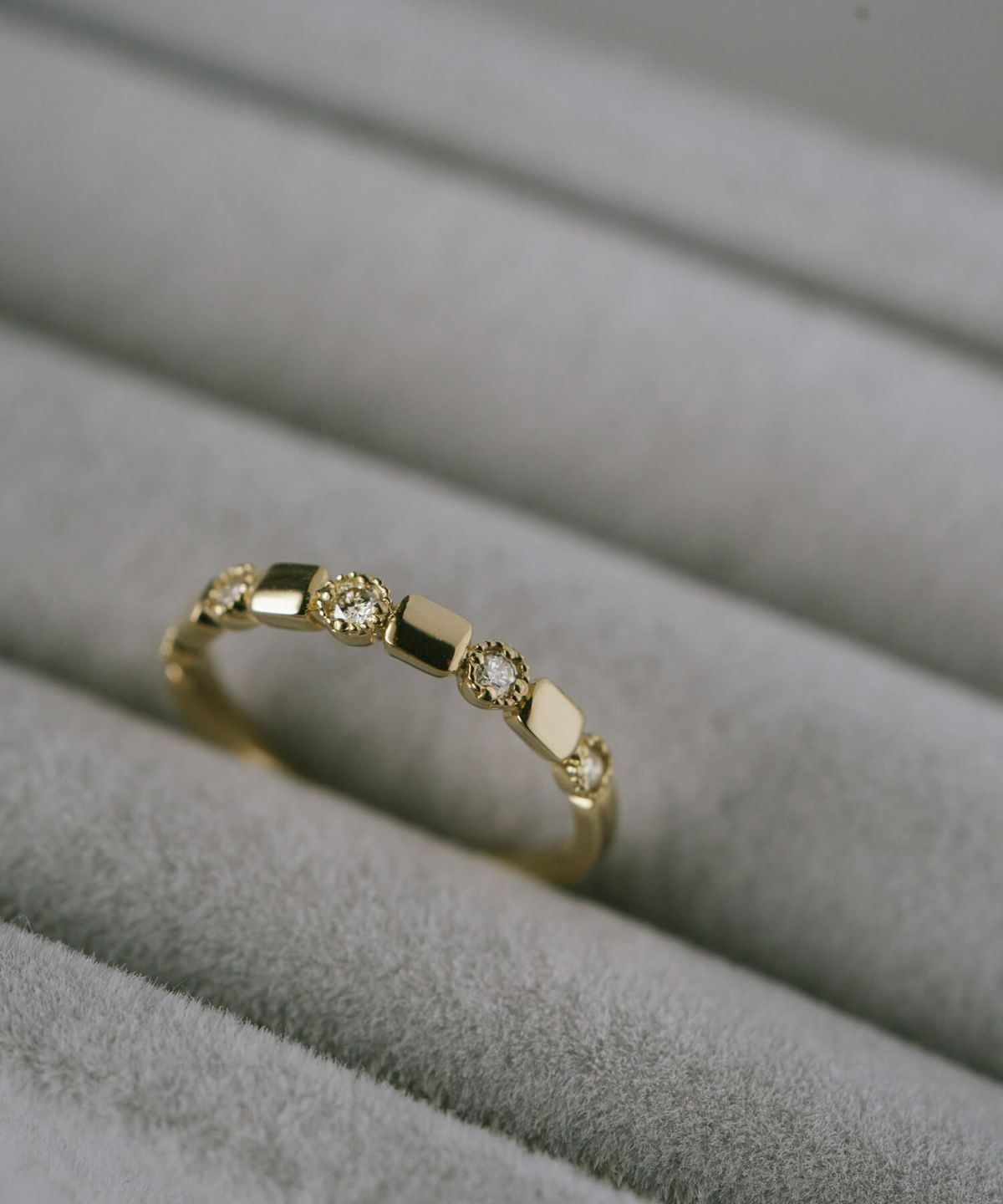 ピンキーリング k18 ダイヤ リング 指輪 ダイヤモンド 18金 シンプル 【tessera-r テセラ】 ダイヤモンドリング ファランジリング 関節リング 18k ゴールド 誕生石 レディース おしゃれ つけっぱなし 華奢 リング 重ね 付け 重ねづけ 繊細&#160;受注生産