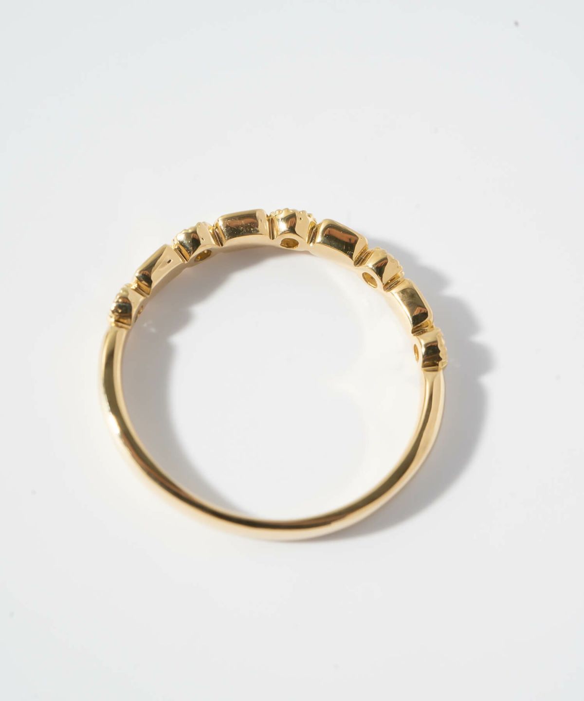 ピンキーリング k18 ダイヤ リング 指輪 ダイヤモンド 18金 シンプル 【tessera-r テセラ】 ダイヤモンドリング ファランジリング 関節リング 18k ゴールド 誕生石 レディース おしゃれ つけっぱなし 華奢 リング 重ね 付け 重ねづけ 繊細&#160;受注生産