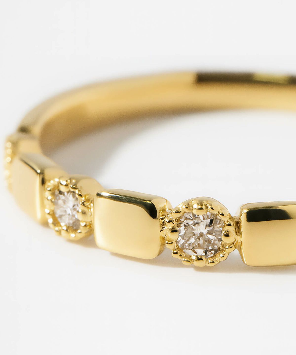 ピンキーリング k18 ダイヤ リング 指輪 ダイヤモンド 18金 シンプル 【tessera-r テセラ】 ダイヤモンドリング ファランジリング 関節リング 18k ゴールド 誕生石 レディース おしゃれ つけっぱなし 華奢 リング 重ね 付け 重ねづけ 繊細 受注生産