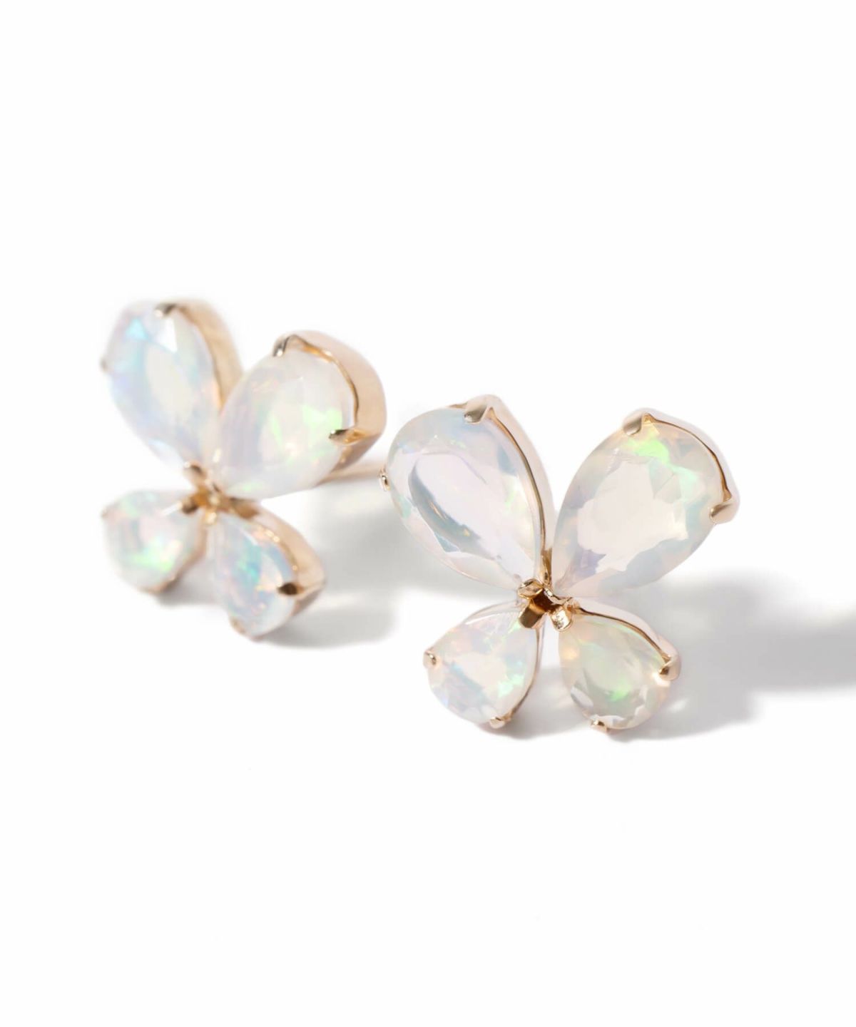 蝶 ピアス 10K 金属アレルギー 対応 【terra-papillon テラ・パピロン】 蝶々 バタフライ かわいい ピアス 10金 k10 色ーゴールド オパール 小さめ ピアス 小ぶり 大人 おしゃれ ピアス シンプル 小さい 誕生石 エレガント 石 パワーストーン お守り 繊細