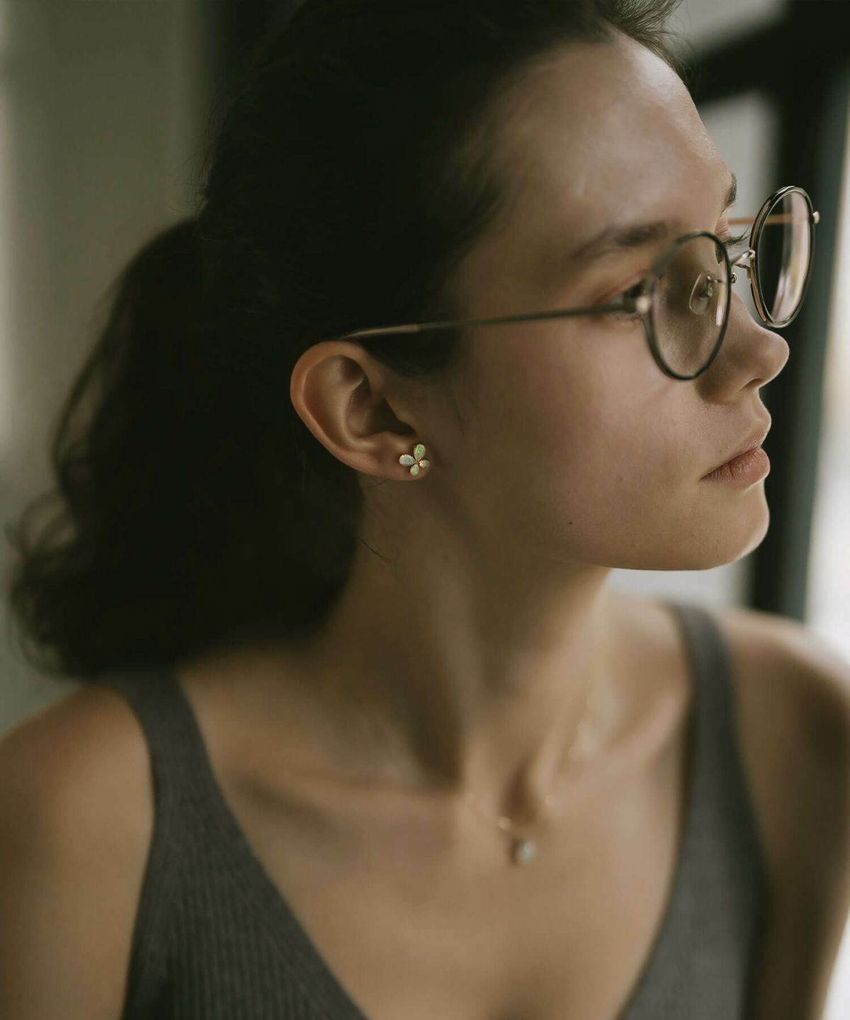 蝶 ピアス 10K 金属アレルギー 対応 【terra-papillon テラ・パピロン】 蝶々 バタフライ かわいい ピアス 10金 k10 色ーゴールド オパール 小さめ ピアス 小ぶり 大人 おしゃれ ピアス シンプル 小さい 誕生石 エレガント 石 パワーストーン お守り 繊細