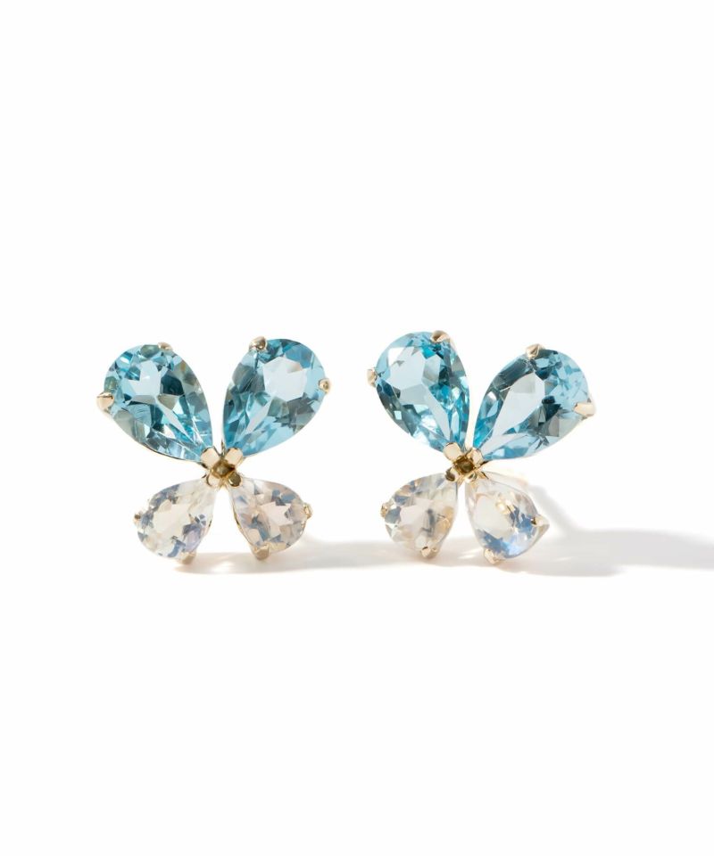 蝶 ピアス 10K 金属アレルギー 対応 【terra-papillon テラ・パピロン】 蝶々 バタフライ かわいい ピアス 10金 k10 色ーゴールド オパール 小さめ ピアス 小ぶり 大人 おしゃれ ピアス シンプル 小さい 誕生石 エレガント 石 パワーストーン お守り 繊細