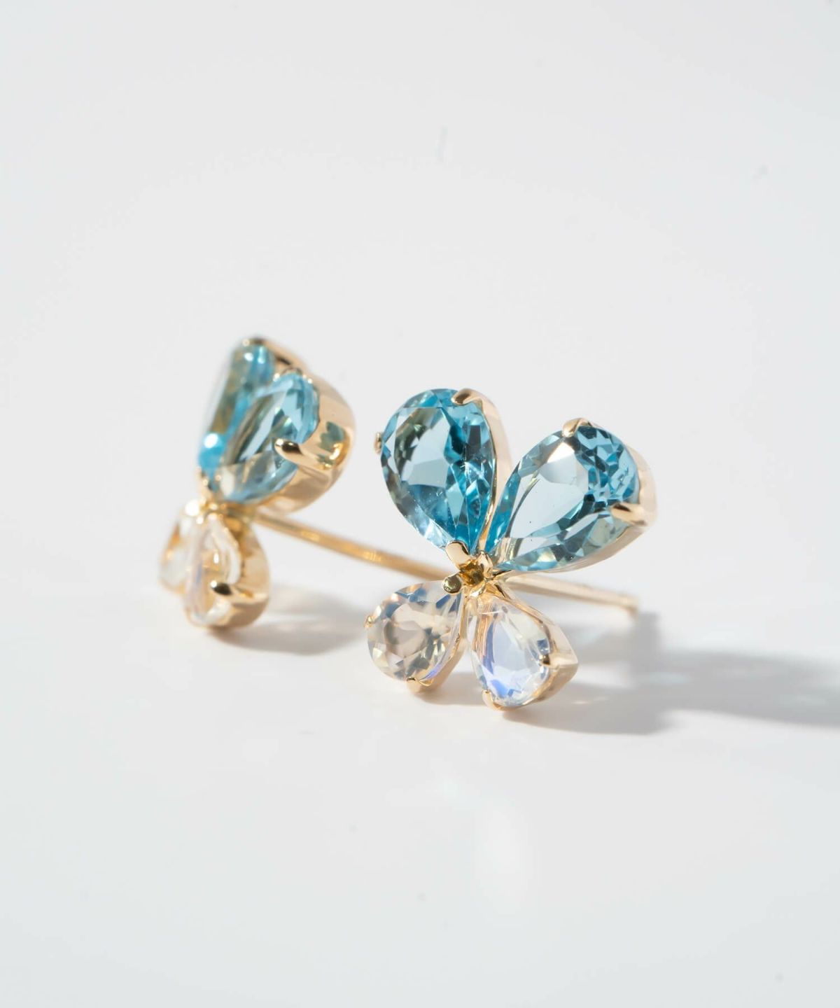 蝶 ピアス 10K 金属アレルギー 対応 【terra-papillon テラ・パピロン】 蝶々 バタフライ かわいい ピアス 10金 k10 色ーゴールド オパール 小さめ ピアス 小ぶり 大人 おしゃれ ピアス シンプル 小さい 誕生石 エレガント 石 パワーストーン お守り 繊細