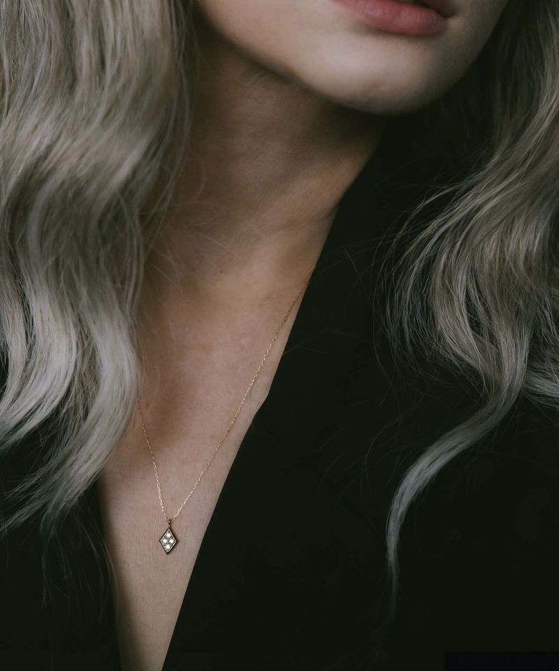 ダイヤモンド ネックレス レディース シンプル K18 ゴールド