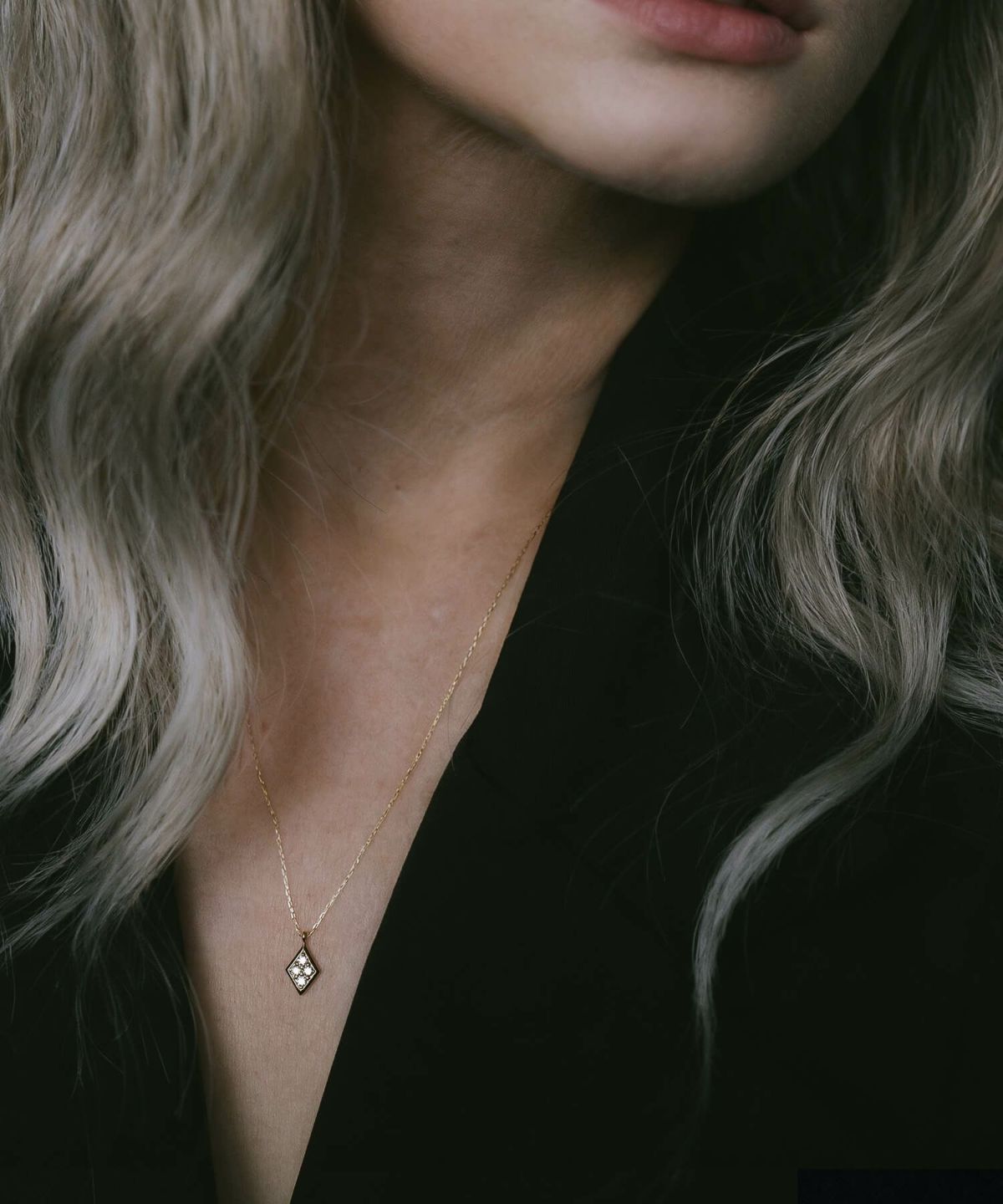 ダイヤモンド ネックレス レディース シンプル K18 ゴールド