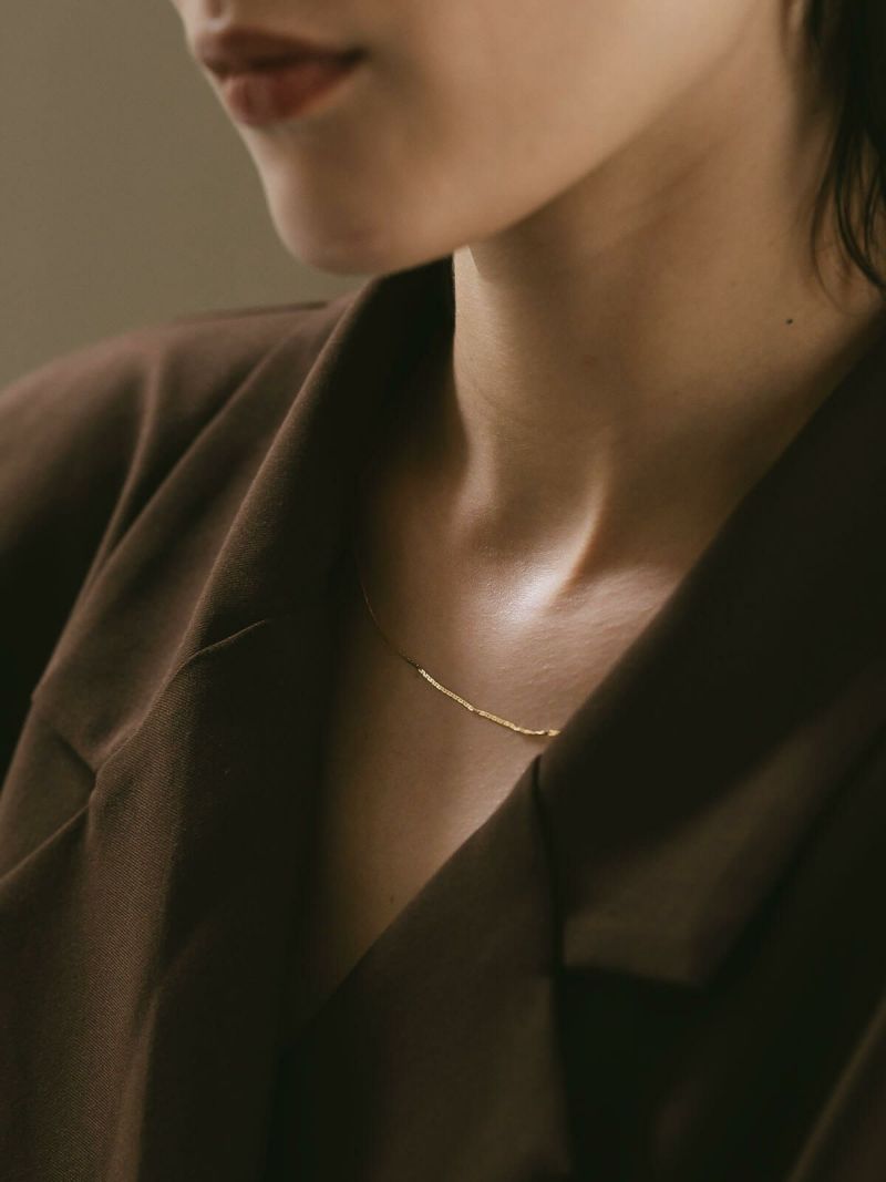 18金 ネックレス レディース 大人 チェーン 45cm 【ariadne-elne アリアドネ・エルネ】 ネックレス だけ 華奢 チェーンだけ 18K K18 ゴールド シンプル ゴールド スキンジュエリー 細い 大人 可愛い おしゃれ 軽量 普段使い 20代 30代 40代 50代 ギフト プレゼント 受注生産