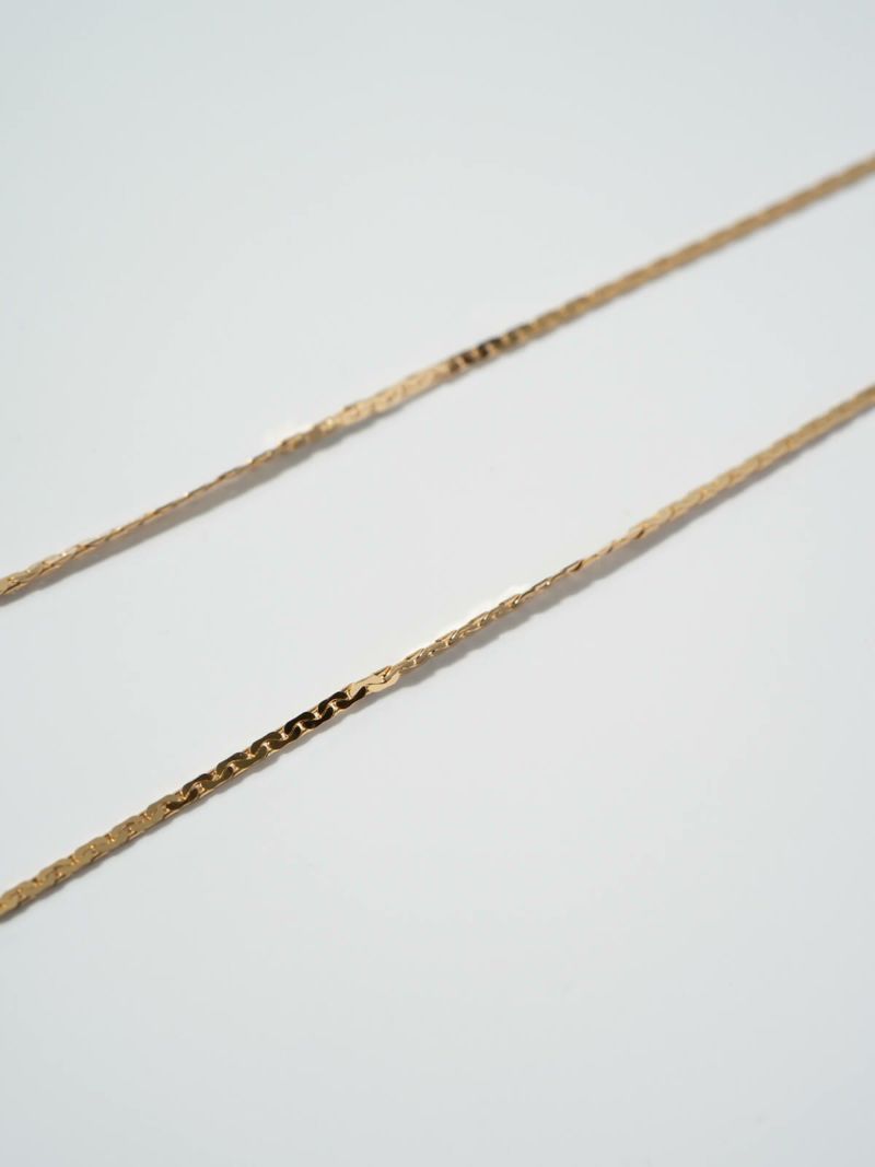 18金 ネックレス レディース 大人 チェーン 45cm 【ariadne-elne アリアドネ・エルネ】 ネックレス だけ 華奢 チェーンだけ 18K K18 ゴールド シンプル ゴールド スキンジュエリー 細い 大人 可愛い おしゃれ 軽量 普段使い 20代 30代 40代 50代 ギフト プレゼント 受注生産