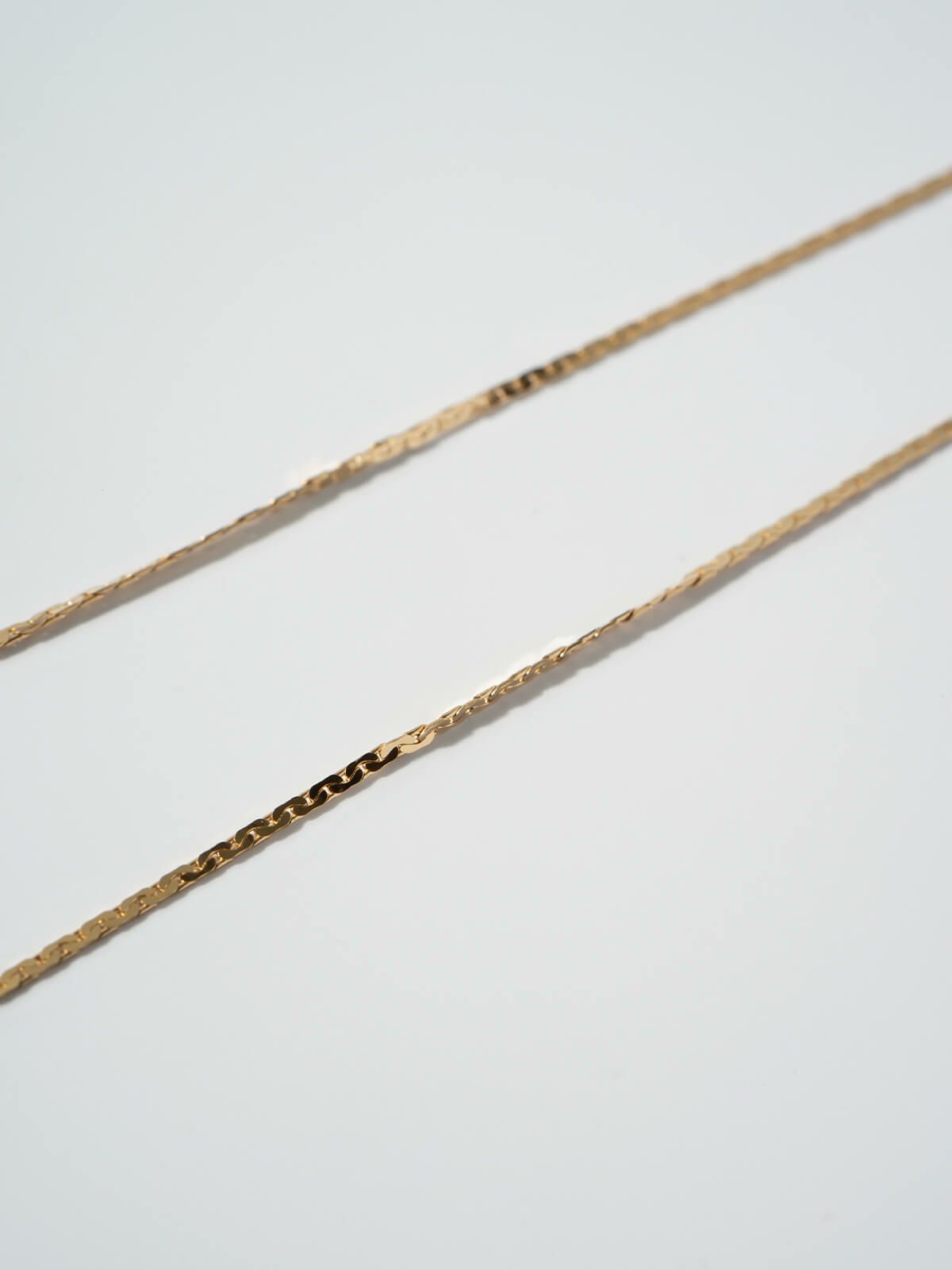 18金 ネックレス レディース 大人 チェーン 45cm 【ariadne-elne アリアドネ・エルネ】 ネックレス だけ 華奢 チェーンだけ 18K K18 ゴールド シンプル ゴールド スキンジュエリー 細い 大人 可愛い おしゃれ 軽量 普段使い 20代 30代 40代 50代 ギフト プレゼント 受注生産