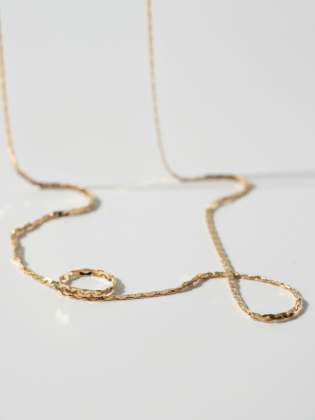 18金 ネックレス レディース 大人 チェーン 45cm 【ariadne-elne アリアドネ・エルネ】 ネックレス だけ 華奢 チェーンだけ 18K K18 ゴールド シンプル ゴールド スキンジュエリー 細い 大人 可愛い おしゃれ 軽量 普段使い 20代 30代 40代 50代 ギフト プレゼント 受注生産