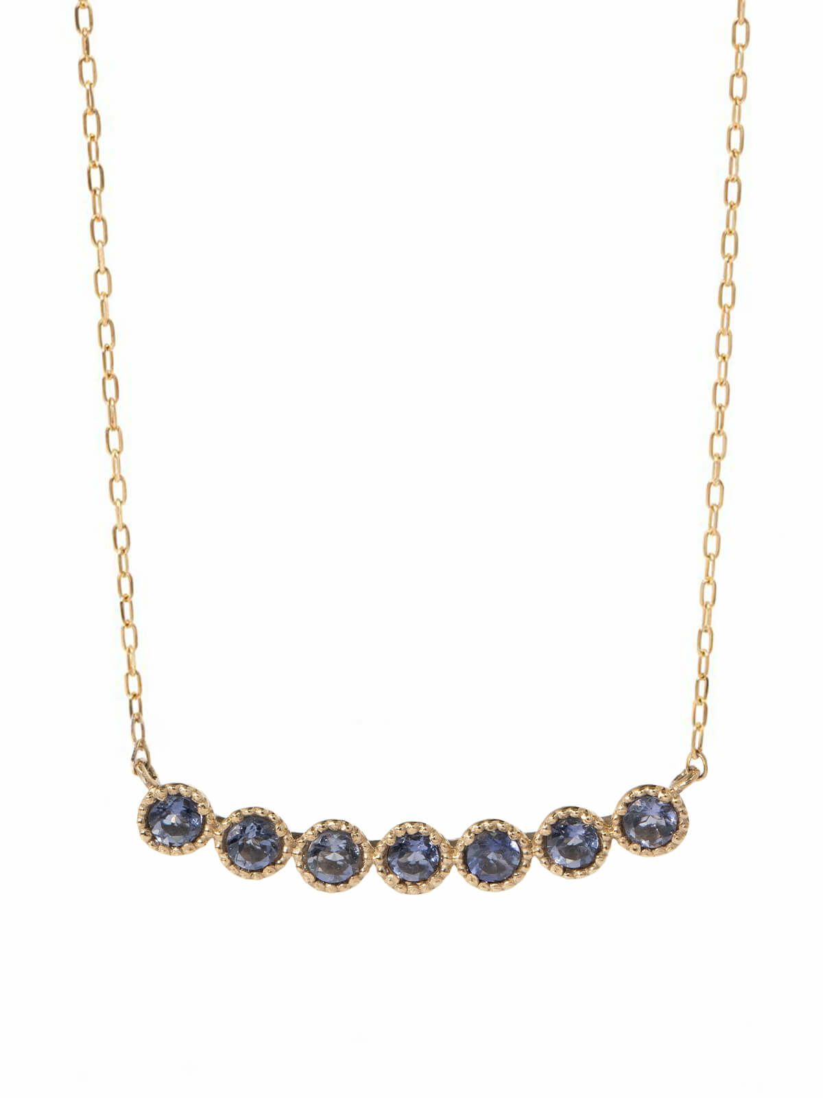 アイオライト ネックレス 天然石 10金 イエローゴールド 【palve-septet パルヴェ・セプテ】 ネックレス ペンダント 10K 金属アレルギー 対応 k10 ゴールド おしゃれ シンプル 誕生石 ネックレス パワーストーン お守り 受注生産