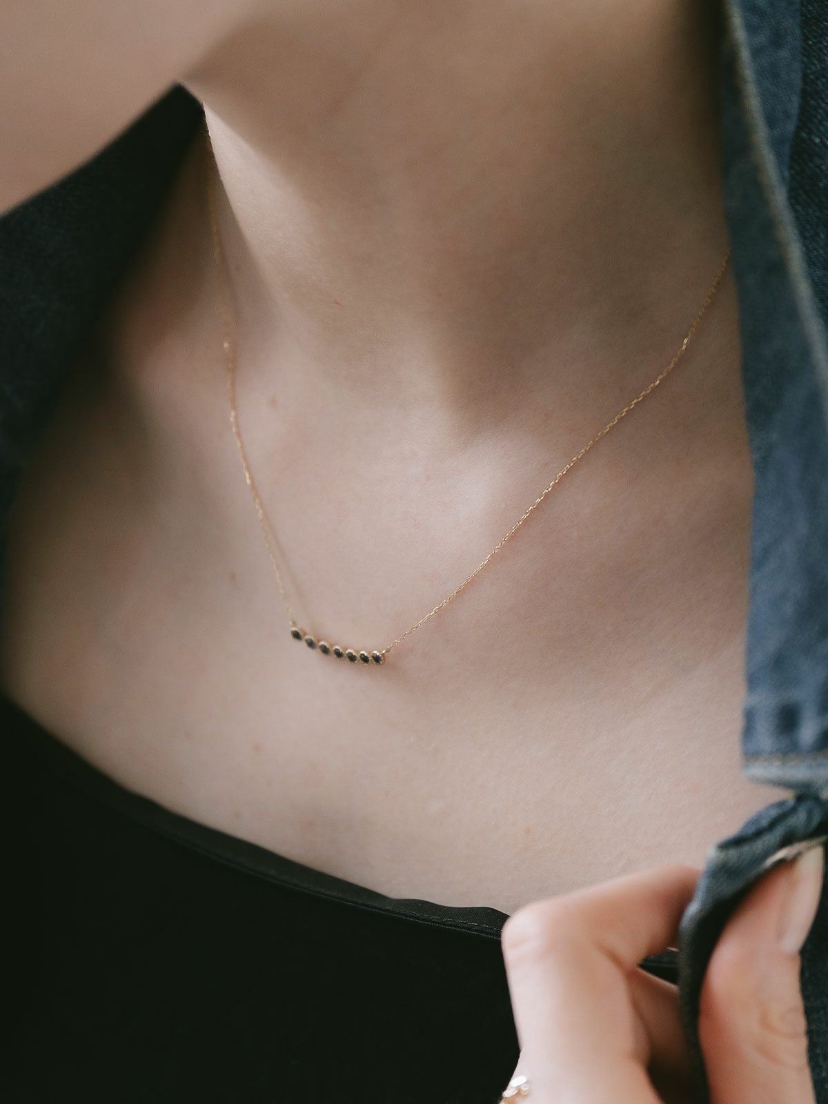 アイオライト ネックレス 天然石 10金 イエローゴールド 【palve-septet パルヴェ・セプテ】 ネックレス ペンダント 10K 金属アレルギー 対応 k10 ゴールド おしゃれ シンプル 誕生石 ネックレス パワーストーン お守り 受注生産