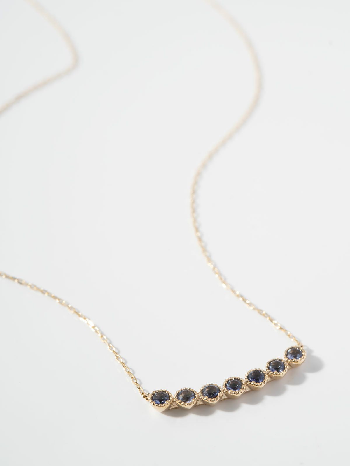 アイオライト ネックレス 天然石 10金 イエローゴールド 【palve-septet パルヴェ・セプテ】 ネックレス ペンダント 10K 金属アレルギー 対応 k10 ゴールド おしゃれ シンプル 誕生石 ネックレス パワーストーン お守り 受注生産