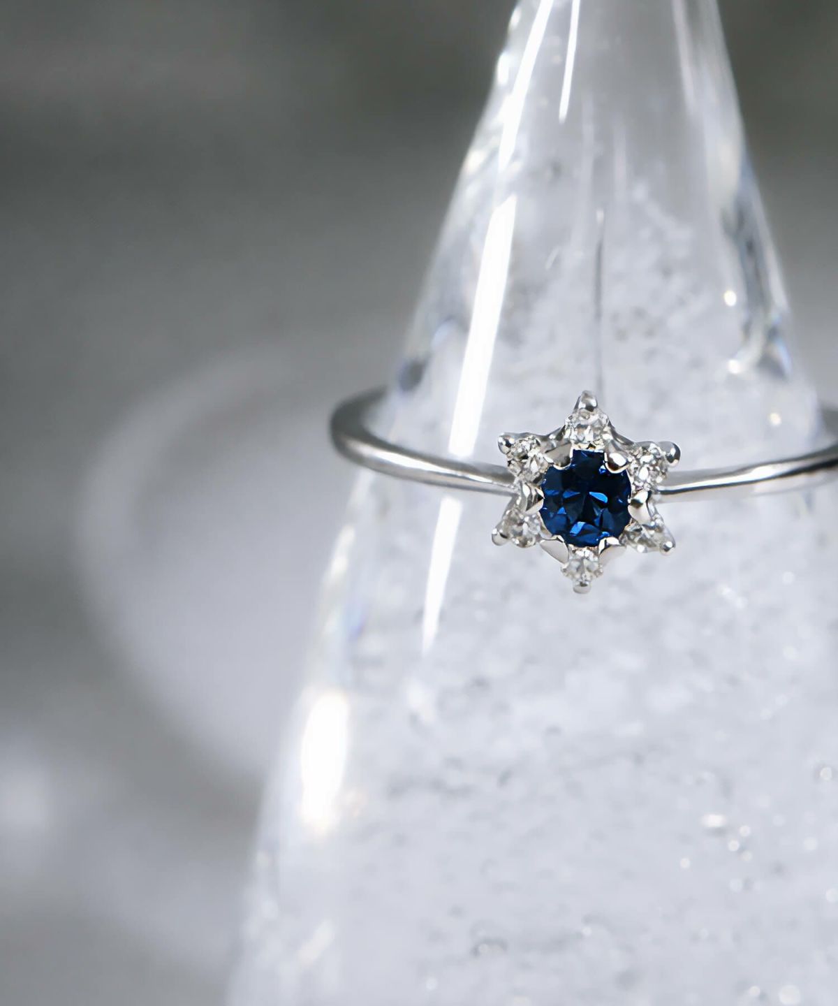 天然石 リング 指輪 プラチナ サファイヤ 星  【elneo-r エルネオ】 レディース  誕生石 パワーストーン お守り おしゃれ 華奢 リング 重ね 付け 重ねづけ 繊細 スター リング 受注生産