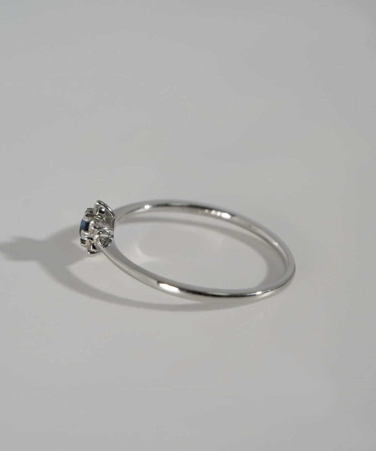 天然石 リング 指輪 プラチナ サファイヤ 星  【elneo-r エルネオ】 レディース  誕生石 パワーストーン お守り おしゃれ 華奢 リング 重ね 付け 重ねづけ 繊細 スター リング 受注生産