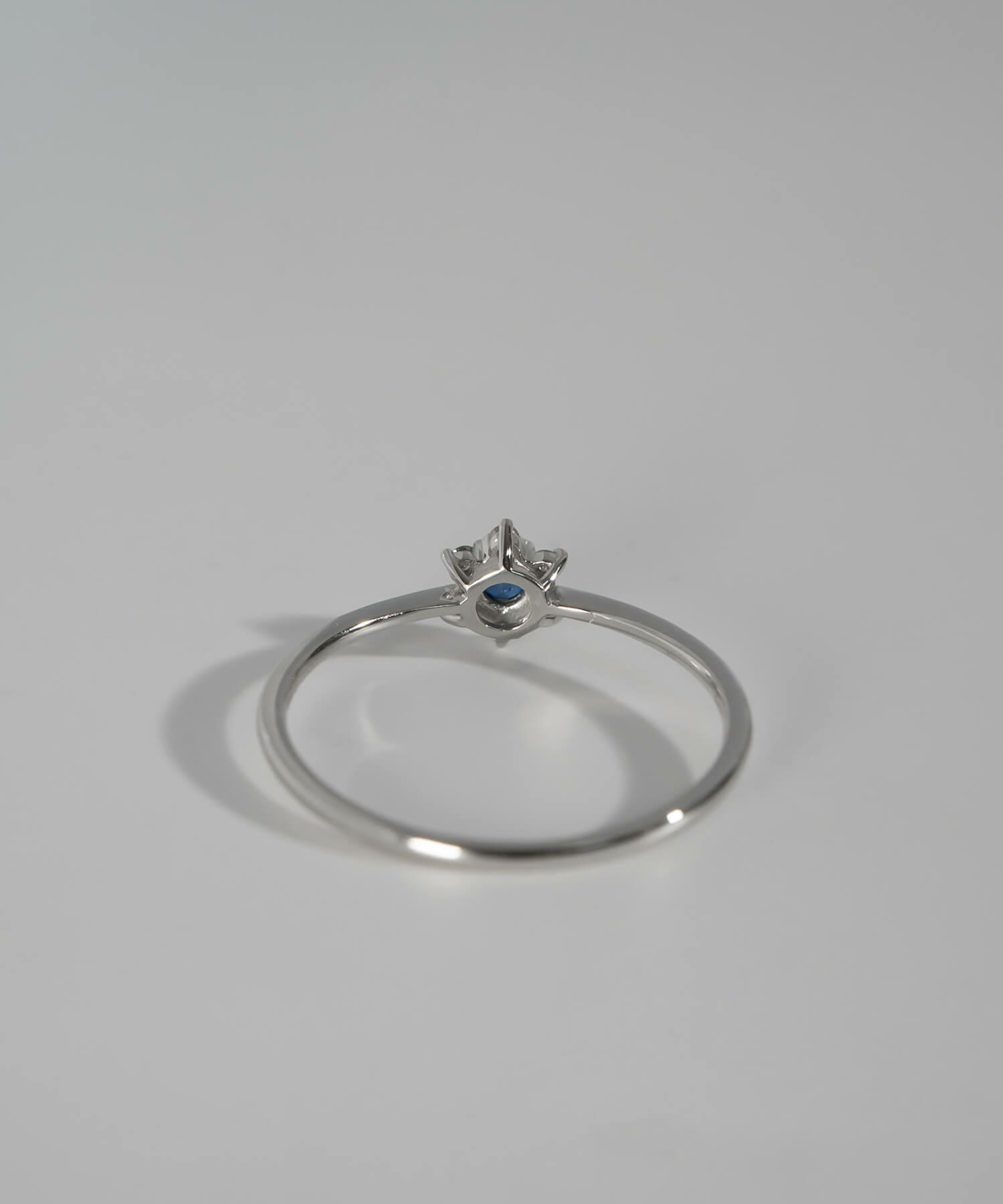 天然石 リング 指輪 プラチナ サファイヤ 星  【elneo-r エルネオ】 レディース  誕生石 パワーストーン お守り おしゃれ 華奢 リング 重ね 付け 重ねづけ 繊細 スター リング 受注生産