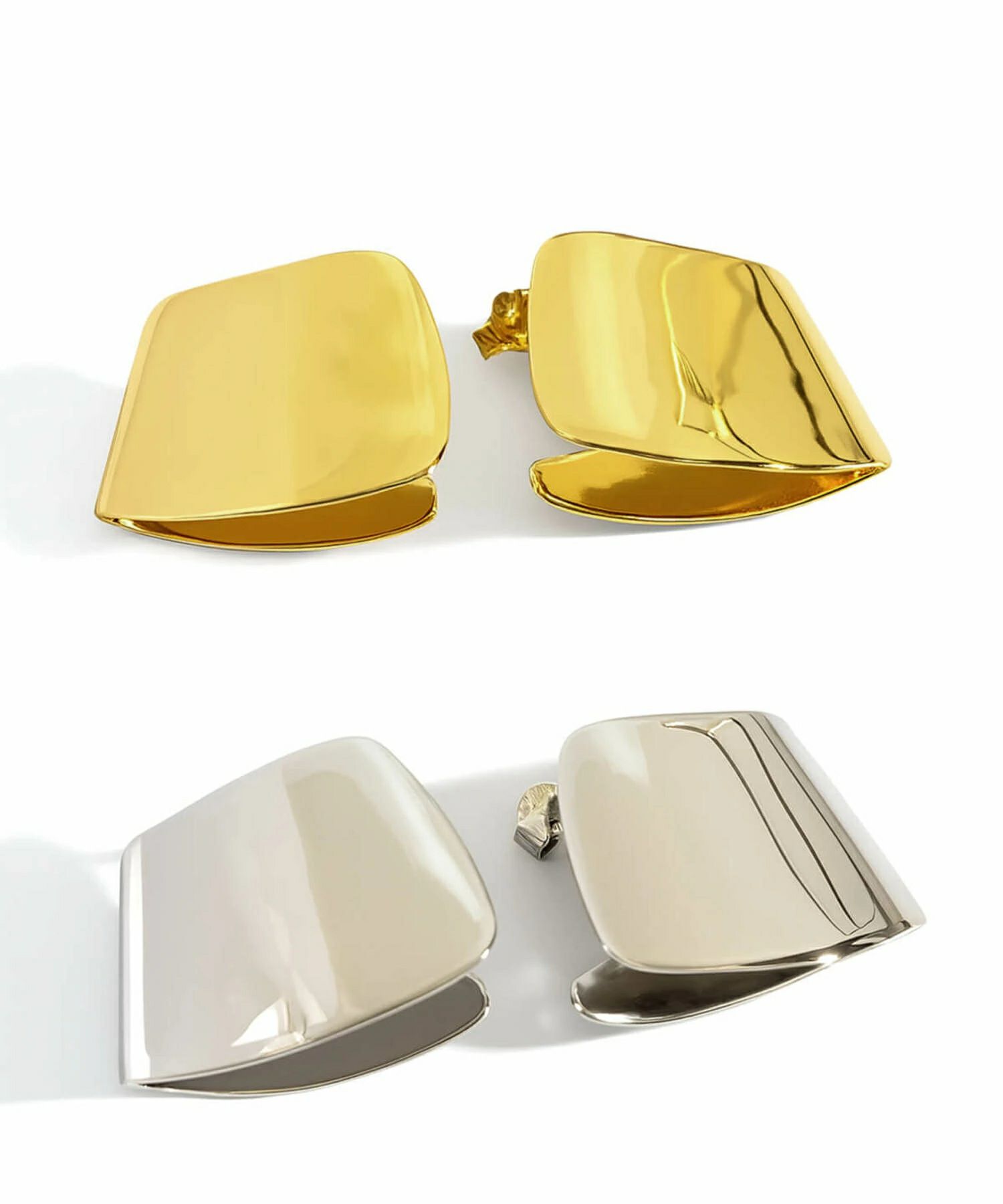 ピアス 金属アレルギー 対応 大きめ 【Mirava ミラヴァ】 大ぶり おしゃれ  パーティー シルバー925 18K仕上げ シルバー ゴールド k18 大きめ Silver925 18金 ニッケルフリー  シンプル レディース