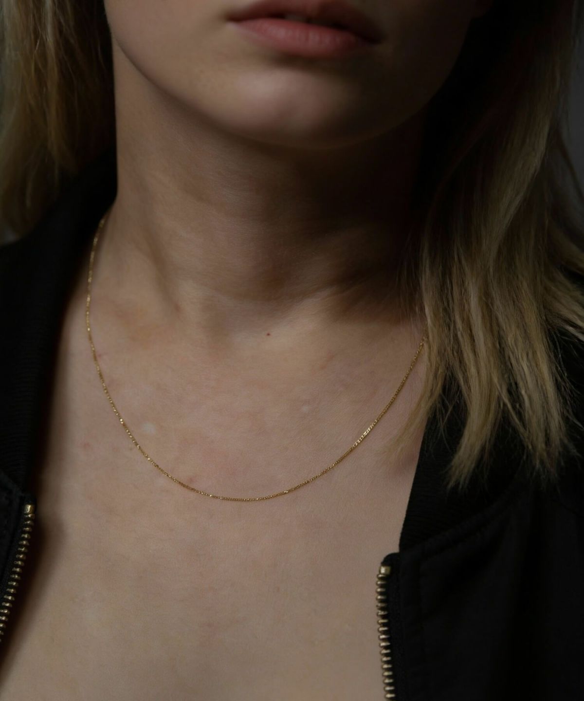 18金 ネックレス レディース  チェーン シンプル スキンジュエリー
