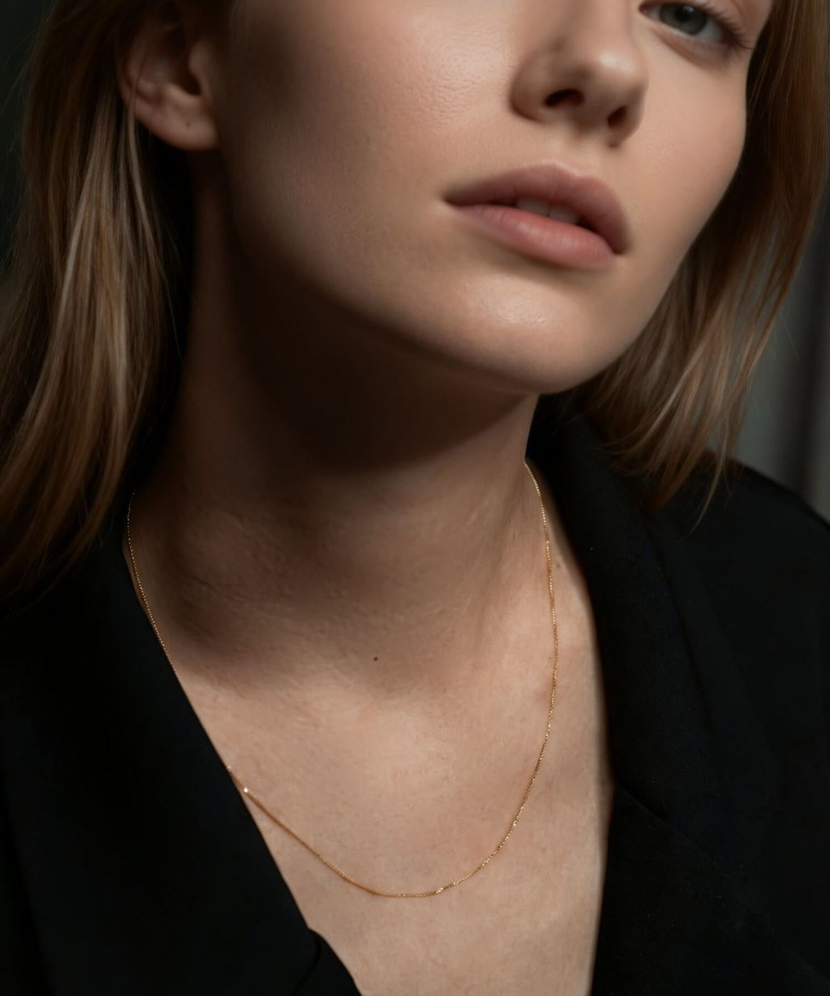 18金 ネックレス レディース  チェーン シンプル スキンジュエリー