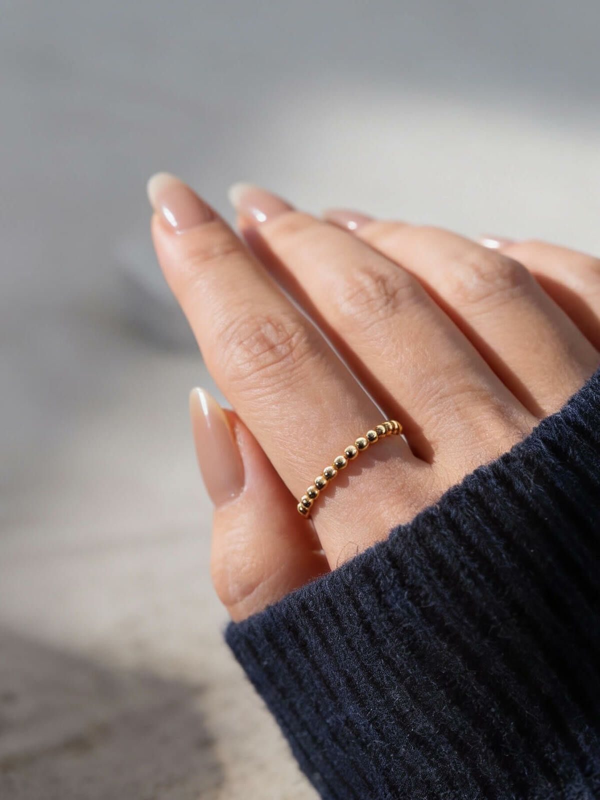 k10 リング 地金 指輪 レディース ゴールド 10金 シンプル 【milne ミルネ】 ミル打ち リング 10k ゴールド レディース 金属アレルギー対応 おしゃれ つけっぱなし 華奢 リング 重ね 付け 重ねづけ 繊細