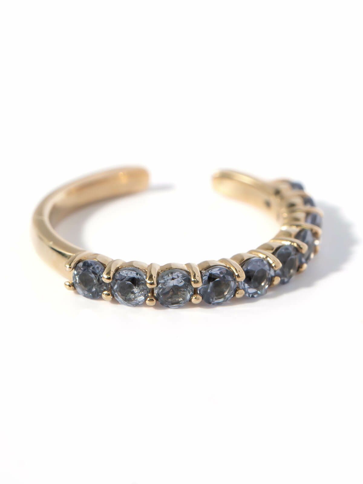 イヤーカフ シンプル レディース イヤカフ K10 天然石 【flone フローネ】 10K 10金 ゴールド イヤリング 金属アレルギー対応 片耳用 フォーマル おしゃれ 卒業式 卒園式 入学式 アクセサリー イヤリング タンザナイト ピンクロードクロサイト