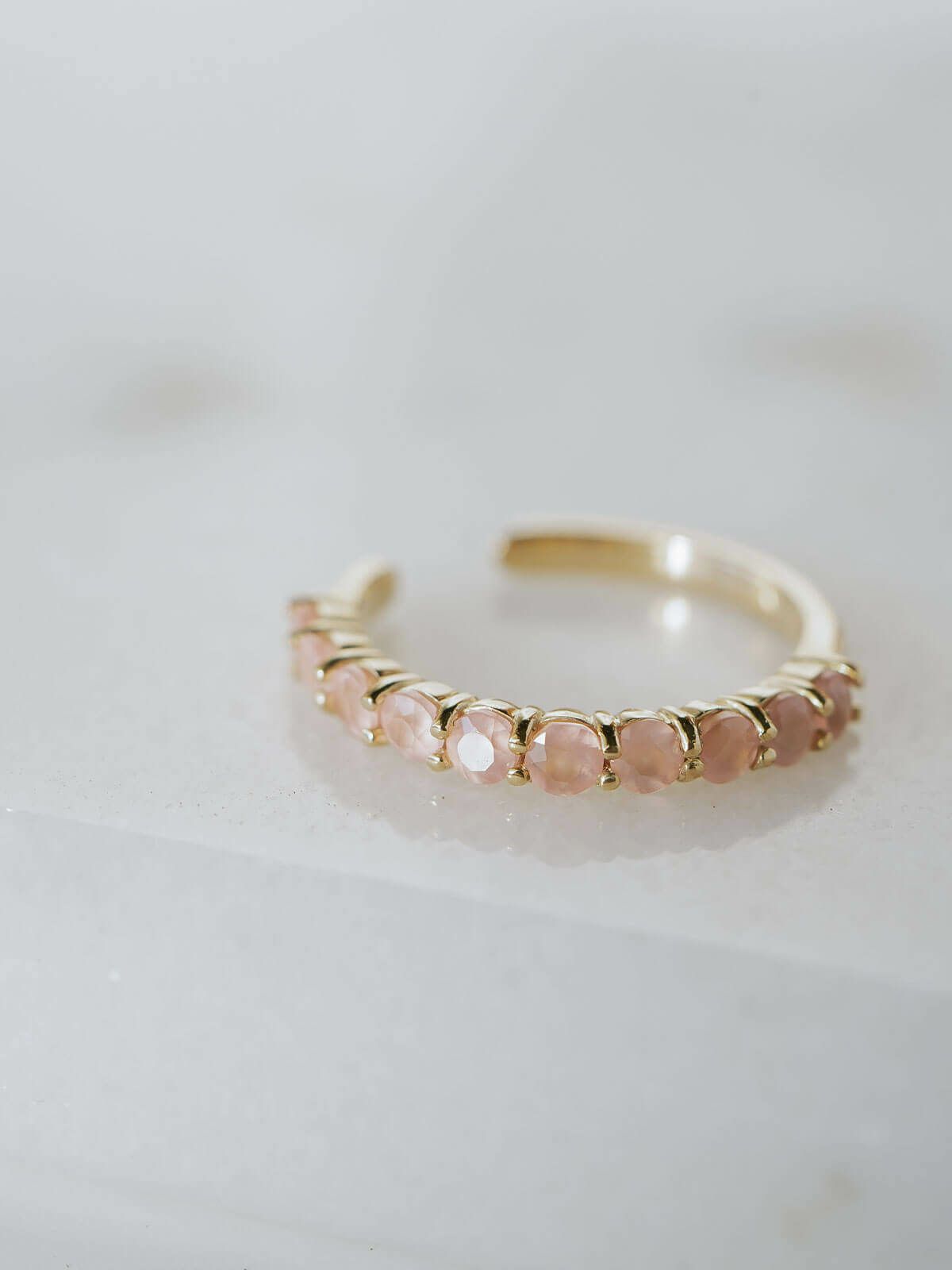 イヤーカフ シンプル レディース イヤカフ K10 天然石 【flone フローネ】 10K 10金 ゴールド イヤリング 金属アレルギー対応 片耳用 フォーマル おしゃれ 卒業式 卒園式 入学式 アクセサリー イヤリング タンザナイト ピンクロードクロサイト