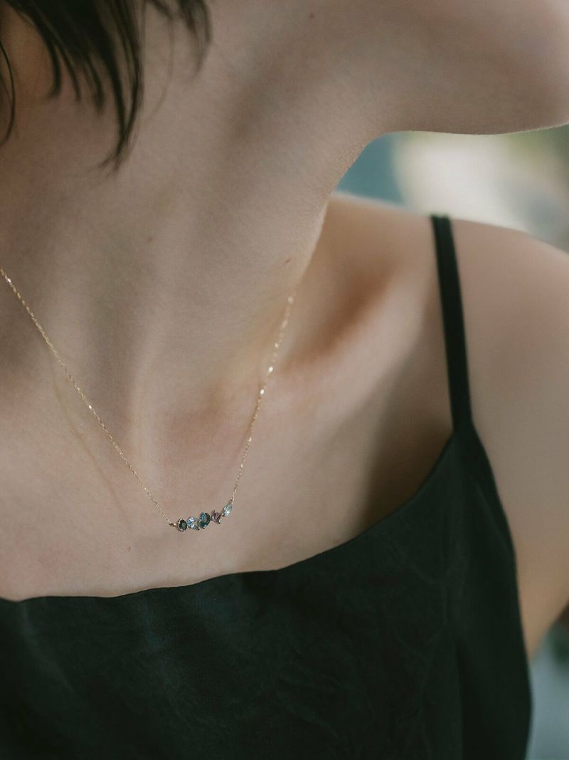 ネックレス 天然石 k10 イエローゴールド チェーン レディース 【elma エルマ】 ネックレス サファイヤ アメジスト トパーズ ペンダント 10K 10金 金属アレルギー 対応 ゴールド おしゃれ シンプル 誕生石 ネックレス パワーストーン お守り 受注生産