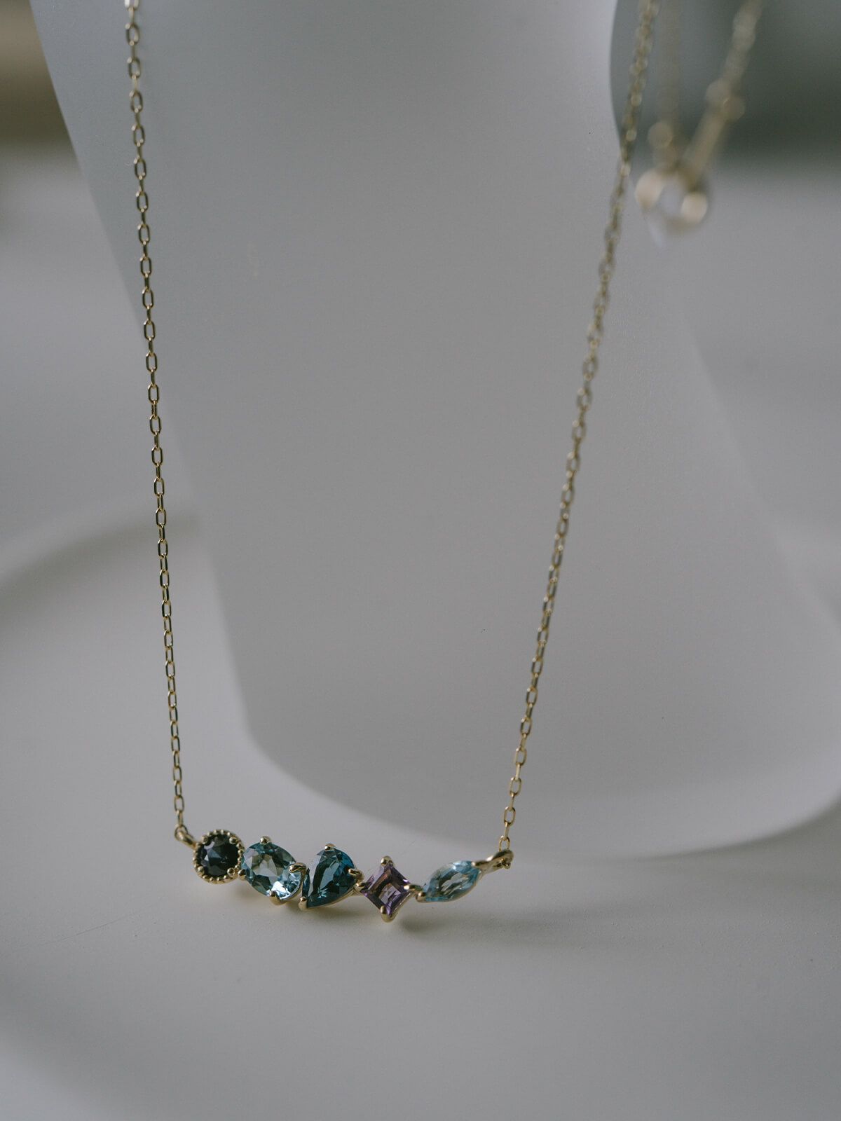 ネックレス 天然石 k10 イエローゴールド チェーン レディース 【elma エルマ】 ネックレス サファイヤ アメジスト トパーズ ペンダント 10K 10金 金属アレルギー 対応 ゴールド おしゃれ シンプル 誕生石 ネックレス パワーストーン お守り 受注生産