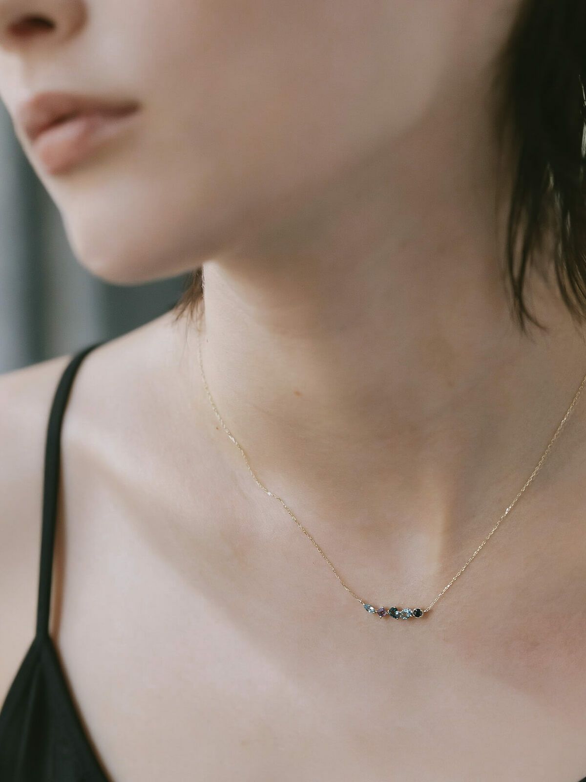 ネックレス 天然石 k10 イエローゴールド チェーン レディース 【elma エルマ】 ネックレス サファイヤ アメジスト トパーズ ペンダント 10K 10金 金属アレルギー 対応 ゴールド おしゃれ シンプル 誕生石 ネックレス パワーストーン お守り 受注生産