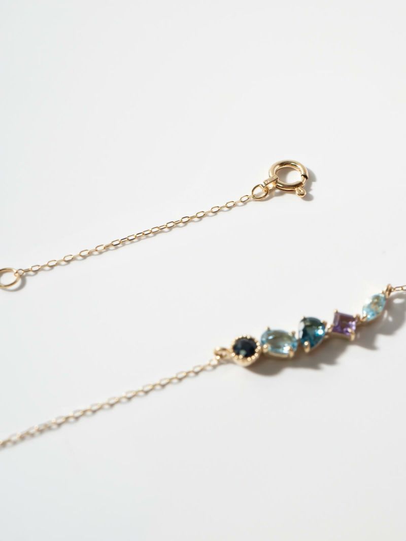 ネックレス 天然石 k10 イエローゴールド チェーン レディース 【elma エルマ】 ネックレス サファイヤ アメジスト トパーズ ペンダント 10K 10金 金属アレルギー 対応 ゴールド おしゃれ シンプル 誕生石 ネックレス パワーストーン お守り 受注生産