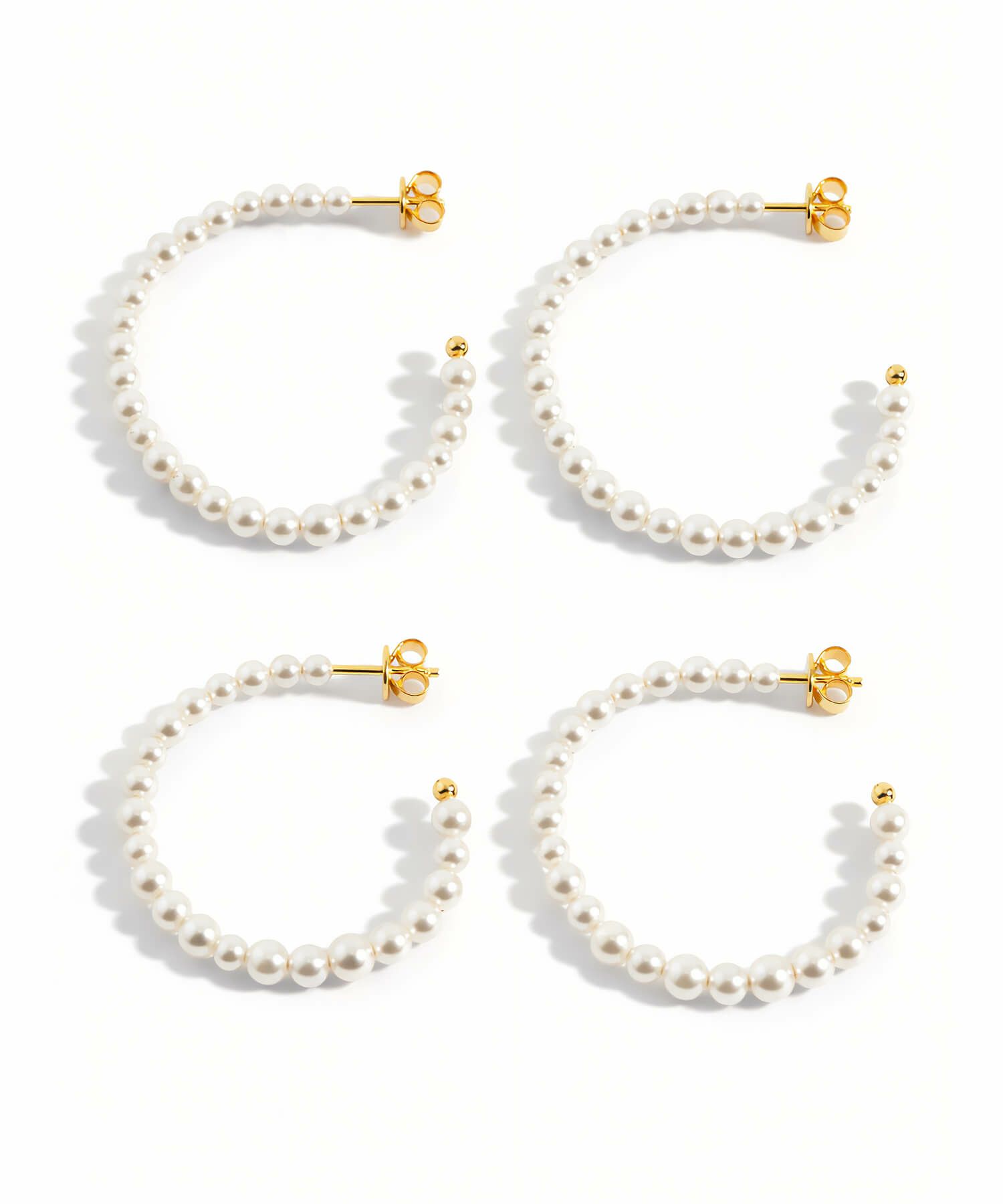 パール ピアス フープ 大ぶり シルバー925 金属アレルギー対応 【mune